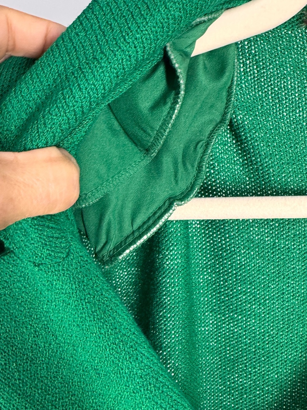 Vintage St John Kelly green 1980s pleated dress shirtwaist 12 - Picture 7 of 9